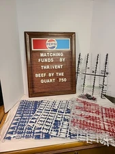 Vintage Plastic  19.5" x 15.5" Pepsi Menu Sign with letters and Numbers Lot#3