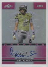 2016 Leaf US Army All-American Bowl Pink Prismatic 16/20 Demetric Vance Auto 0b2