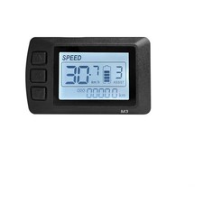 EBike 24V 36V 48V E-Bike M3 LCD Display Screen Control Meter Panel SM Plug.