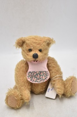 Vintage OOAK Künstler Teddybär golden Mohair voll verbunden Handarbeit Sammlerstück
