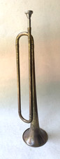 Cavalry Trumpet Bugle Brass Vintage 1970's w Silver Mouth Piece Good Sound