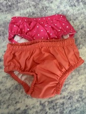 Baby Girl Swim Diaper Covers 3-6 Months Pink Polka Dot Coral