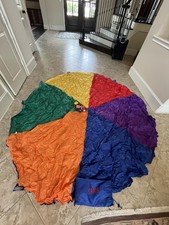 play parachute with beanbags 10’ diameter with 6 handles