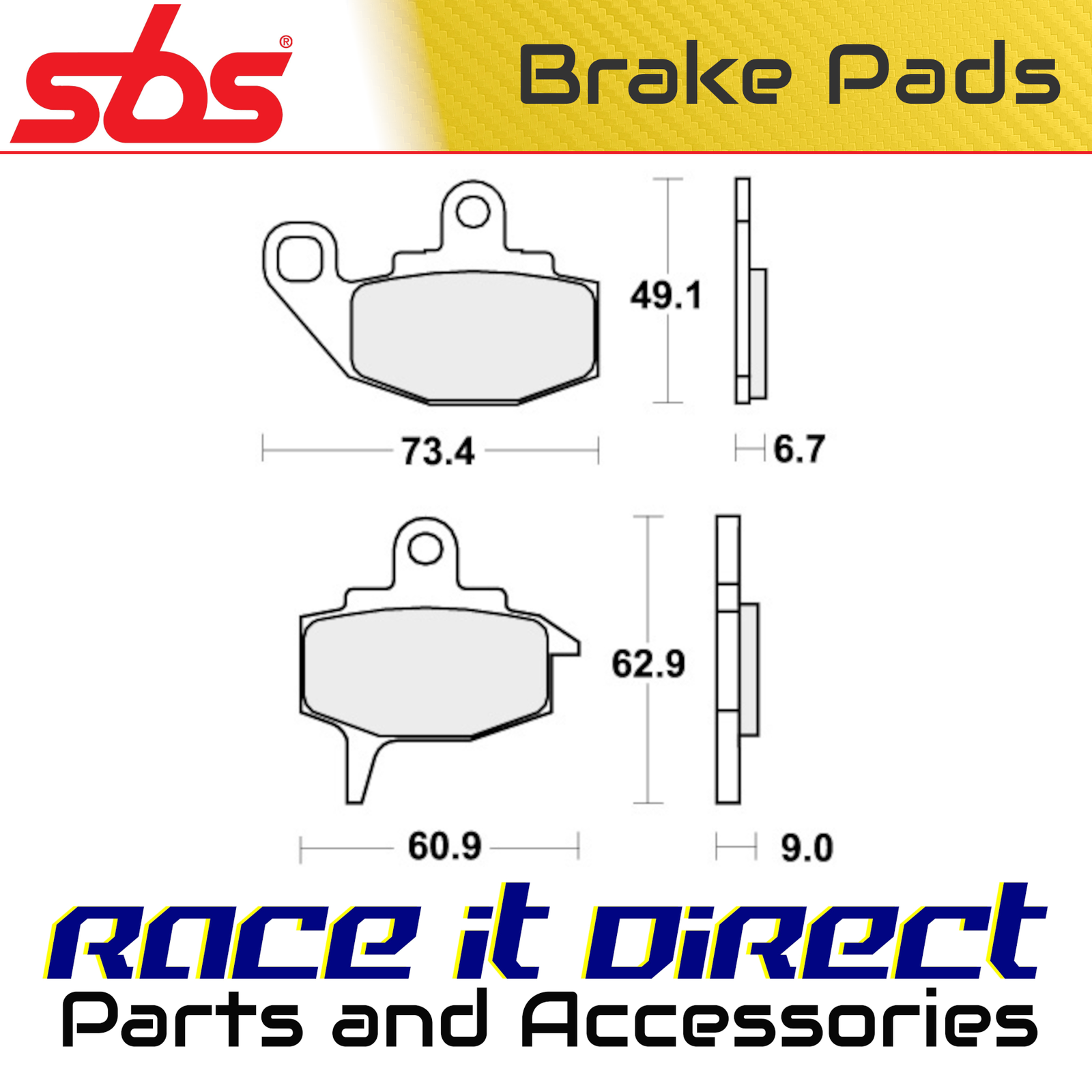 Brake Pads for KAWASAKI KX 500 1987-1988 Front Street SBS