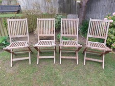 4x Vintage Wooden Folding Garden Chairs - for restoration