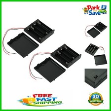 Compact Dual On/Off Switch Battery Case Holder for 4 x AA Batteries - 2Pcs