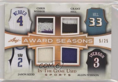 2018 Leaf ITG Used Sports Award Seasons Bronze 5/25 Chris Webber Grant Hill 3f2