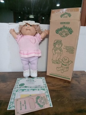 Vintage Cabbage Patch Kids Blue Signed  Xavier Roberts  1985 Doll Box Papers