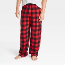 Men's Holiday Plaid Pajama Pants XL- Black/Red Wondershop