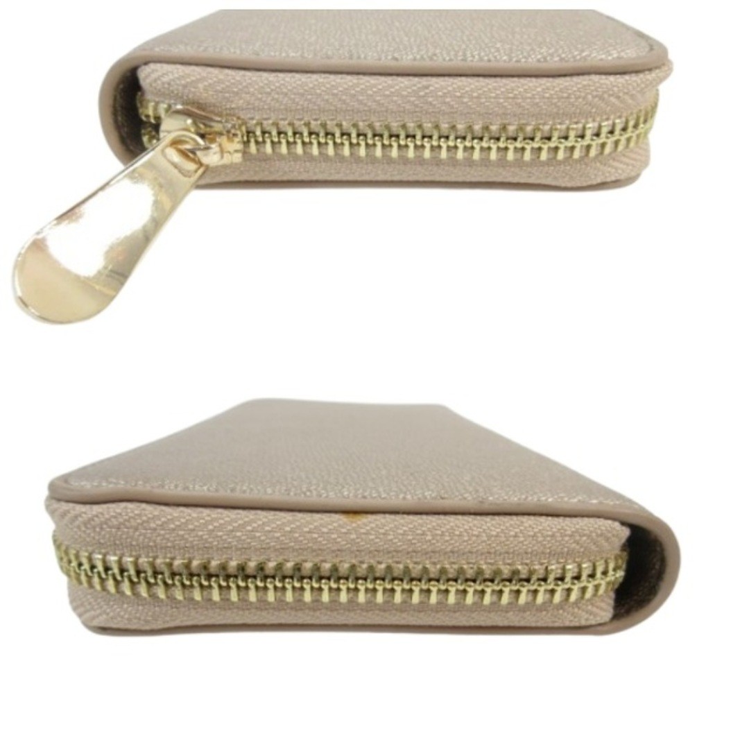 Jill by JILLSTUART round long wallet ribbon zipper gold