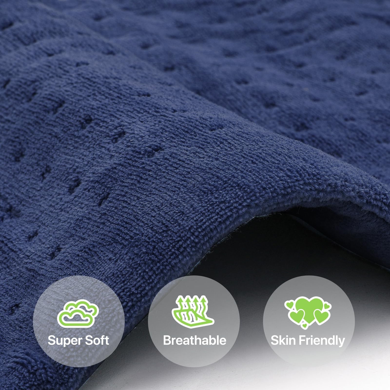 Electric Heat Pad for Legs and Knee Pain Relief, 3 Heat Settings & Auto Shut ...