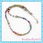 Brighton Gleam Colorful Rainbow Beaded Silver Retired Necklace
