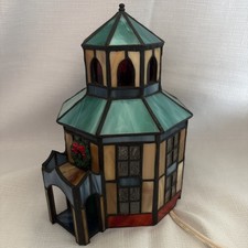 Vintage Tiffany Style Lighthouse Lamp Stained Glass Works