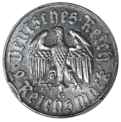 Germany (Third Reich) 2 Mark 1933-G Karlsruhe Mint 'Martin Luther