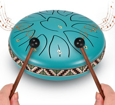 Steel Tongue Drum,11 Note 6 Inches Rain Drums for Garden,Handpan Drums with Musi