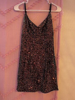 Blue Blush black sequin mini dress | eBay