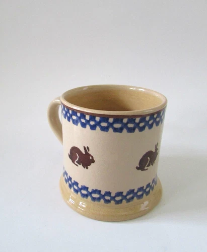 VTG Nicholas Mosse Ireland Pottery Rabbit Checkerboard Mug