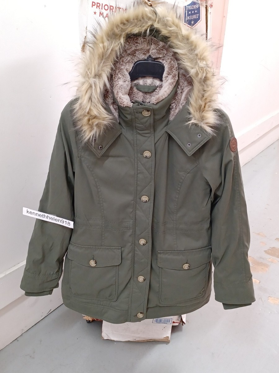 Hollister Faux Fur Lined Womens Parka Coats Hollister HOLLISTER