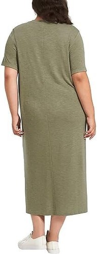 NWT Jessica Simpson Women's Short Sleeve Maxi Dress Green Size M $50 EE012 - Picture 2 of 3