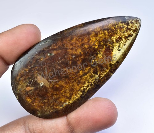 92.80 Ct 100% Natural Yellow Amber Insect Inclusion Certified Loose Gemstone - Picture 6 of 6