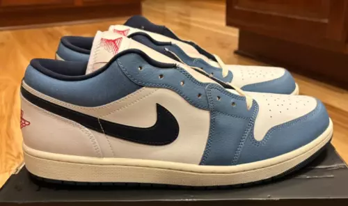 Nike Air Jordan 1 Low SE White Armory Navy Aegean Storm HM3711 144 Size 15