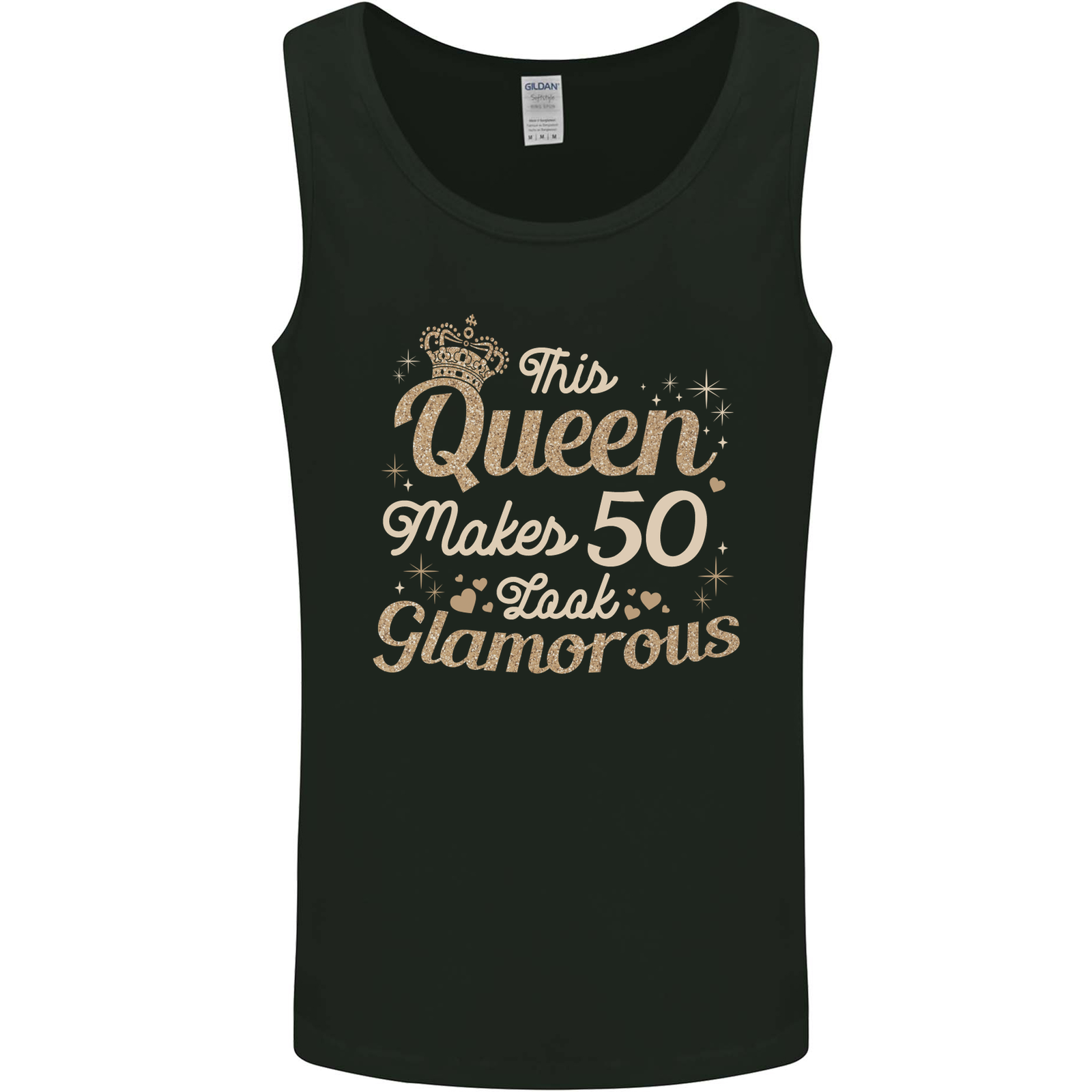 50th Birthday Queen Fifty Years Old 50 Mens Vest Tank Top