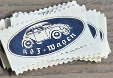 THIRD REICH KDF VW VOLKSWAGEN AUTO CAR Stamp lot Nazi German WW2 WWII 10 pcs