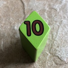 Melissa  Doug Wood Shape Sorting Clock Replacement Number 10 Block