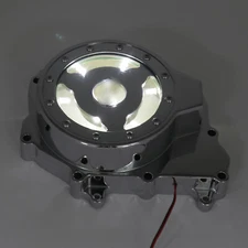 White LED Stator Engine Cover See Through For Yamaha 06-09 YZF-R6S/03-06 YZF-R6