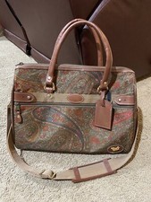 Vintage DVF Diane Von Furstenberg Travel Bag Carry-on Weekend Long Strap Paisley