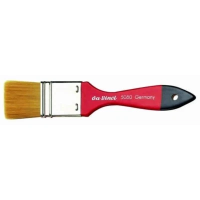 da Vinci 5080 Gr 20 COSMOTOP BREITE PINSEL rot-schwarzlack. Stiele - Bild 1 von 2