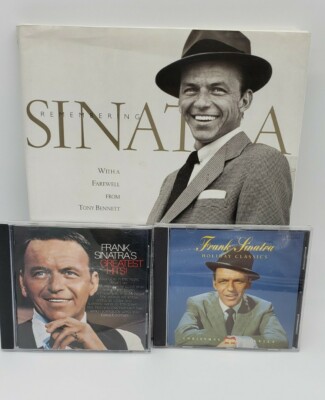 Frank Sinatra lot Remembering Sinatra : A Life in Pictures Hardcover w/2 cds