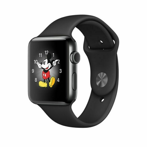 Apple Watch Series 2 - 42mm Cassa di Acciaio Nera, Cinturino Sport Nero |  eBay