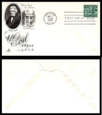 US FDC # 1059 4 1/2c Hermitage coil ArtCraft   1959, 9p6271