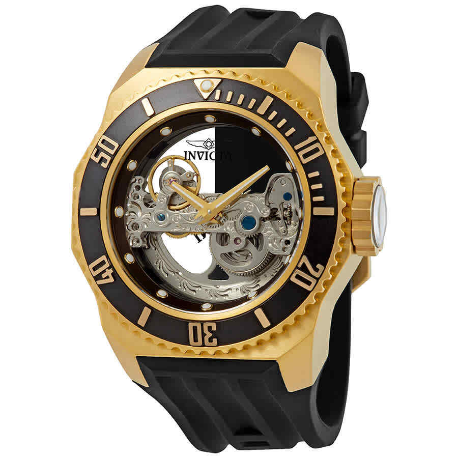 Мужские часы Invicta Russian Diver с автоматическим черным циферблатом 25625