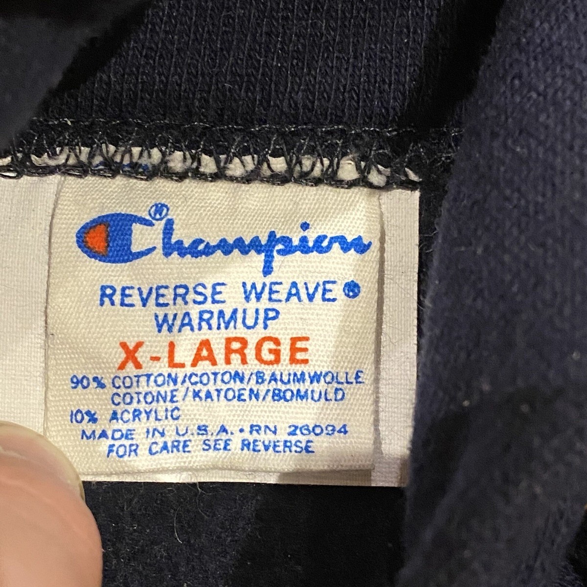 Vintage 80s Champion Reverse Weave Hoodie Size XL Navy Blue Vintage 80s Champion Reverse Weave Hoodie Size XL Navy Blue
