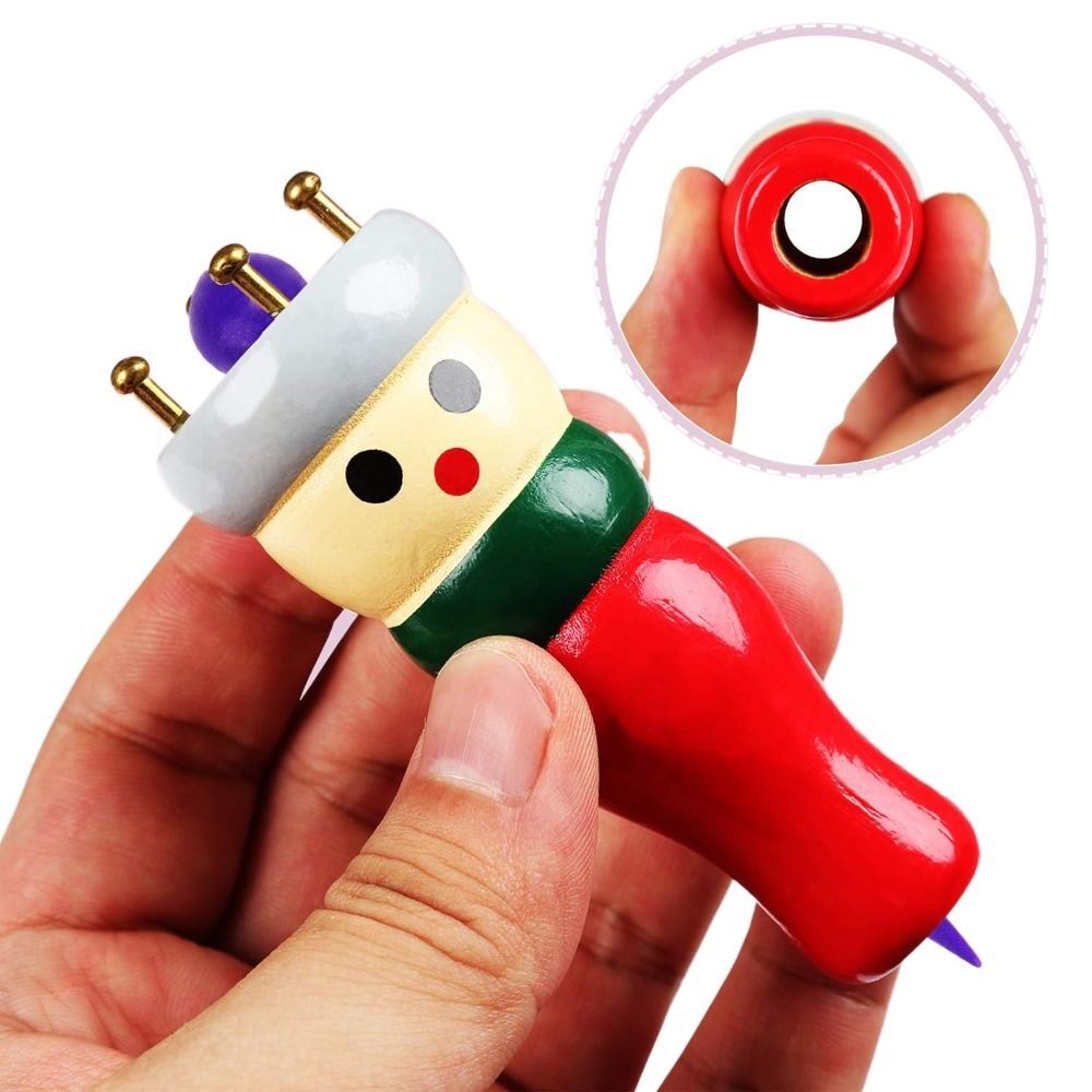 Red French Knitter Tool Wooden Rope Maker Homemade Rope Tie Weaving