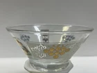 Vtg Anchor Hocking 22 Kt Gold  Grapes & Vines Small Bowl Replacement Chip & Dip