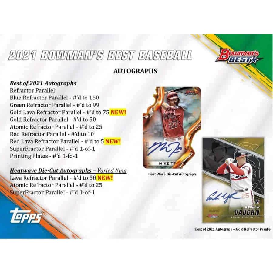 2021 Bowman's Best Baseball Hobby Box Factory Sealed 21TOBBB - Image 4 of 4