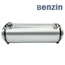 12x36'' 17 3/8 Gallon 1/4 NPT Spun Aluminum End Fill Gas Tank Fuel Tank W/Gauge