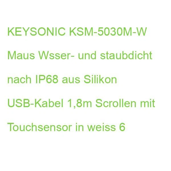 KEYSONIC KSM-5030M-W Maus Wsser- und staubdicht nach IP68 aus Silikon USB-Kabel - Bild 2 von 2