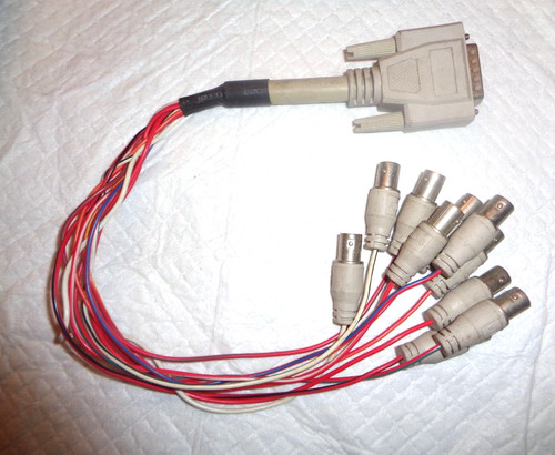 AMP AES IN/OUT DB15 To BNC Female Breakout Cable - DB15 to BNC x 10
