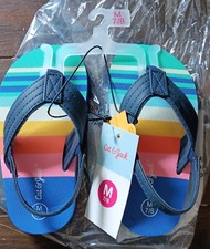 Cat Jack Toddler Shawn Slip-On Flip Flop Sandals Multicolored Size Medium 7/8