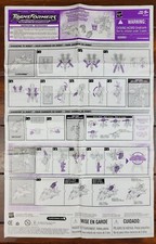 Transformers Universe Sunstorm with Inferno Instruction Sheet Hasbro 2004