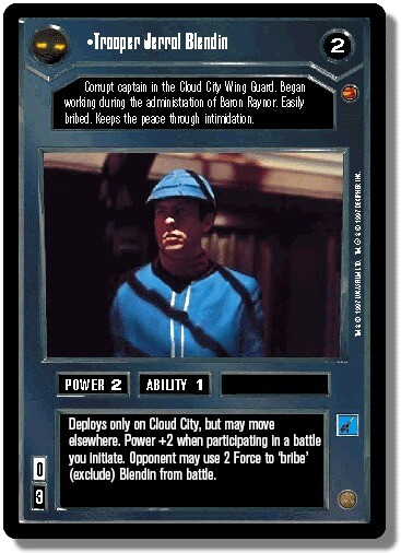 SWCCG: Trooper Jerrol Blendin [Ungraded] SWCCG: Cloud City Star Wars ...