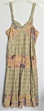 Gabrielle Cotton Pieced Sundress with Elastic Back, Hem Ruffle Size M