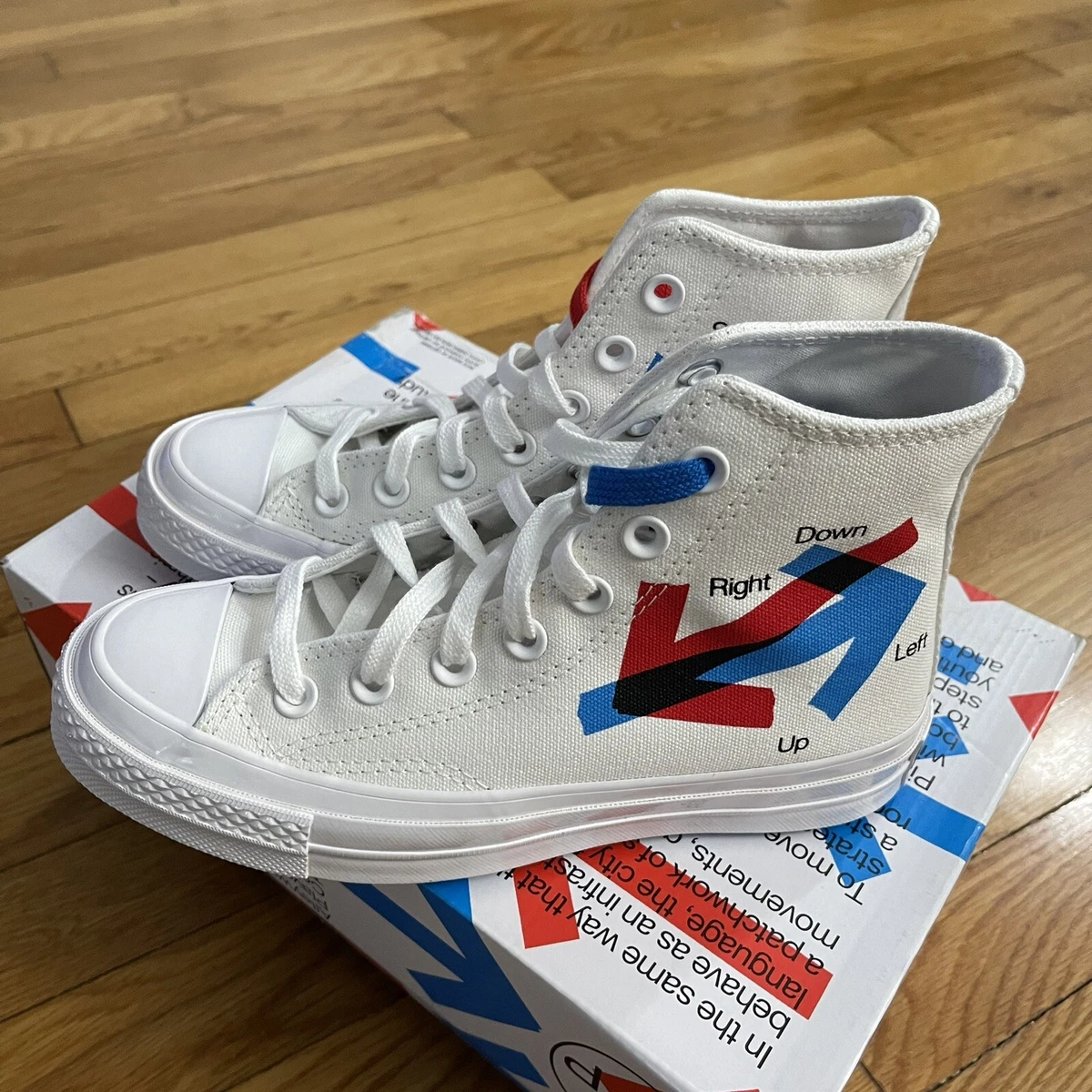Converse x off white size 6 top