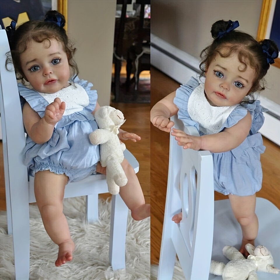 24" Real Reborn Baby Doll Suesue Vinyl Lifelike Toddler Girl Handmade Kids Gift