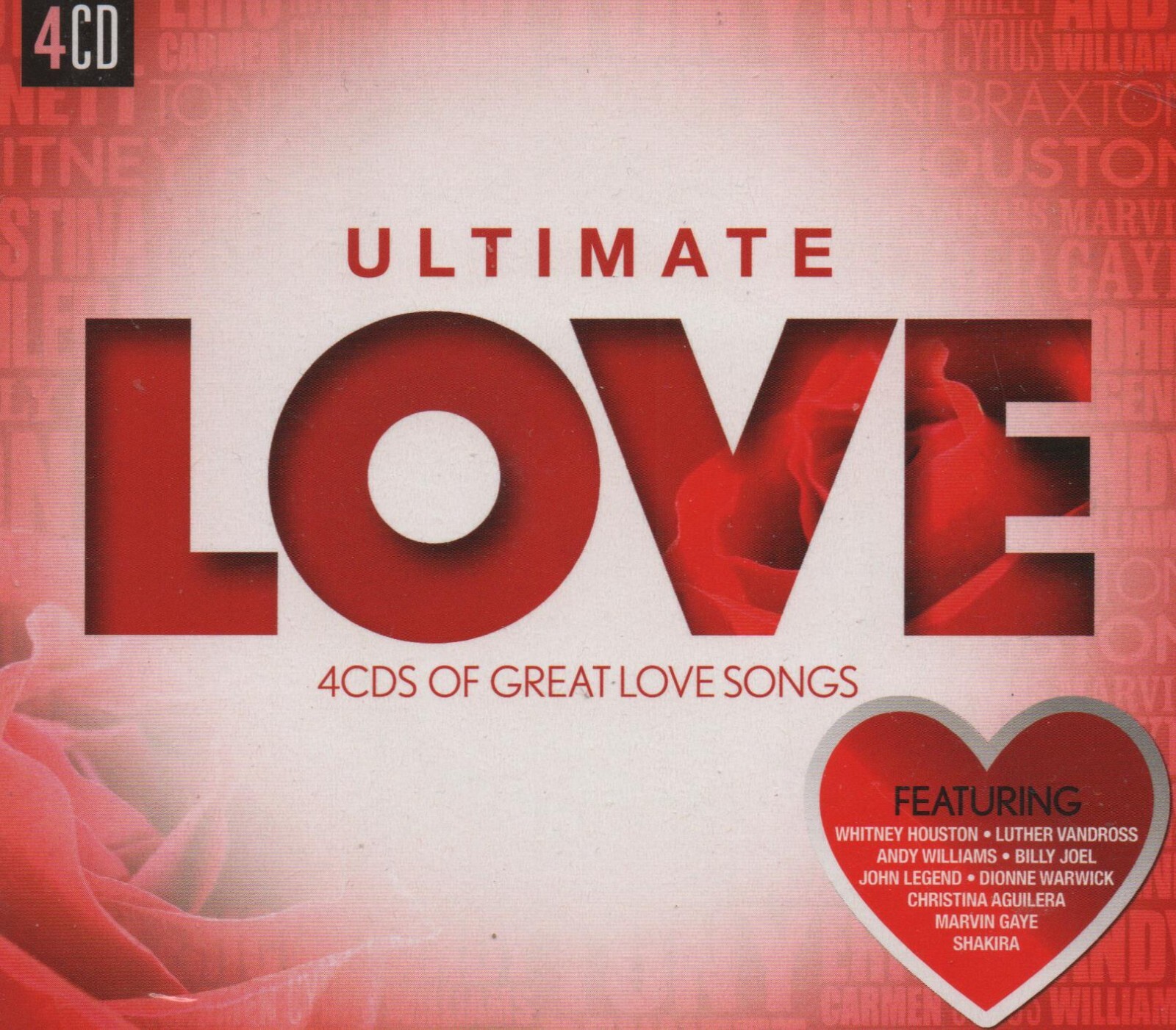 ULTIMATE LOVE - WHITNEY HOUSTON CYNDI LAUPER RONETTES - 4 CDS - NEW & SEALED!!