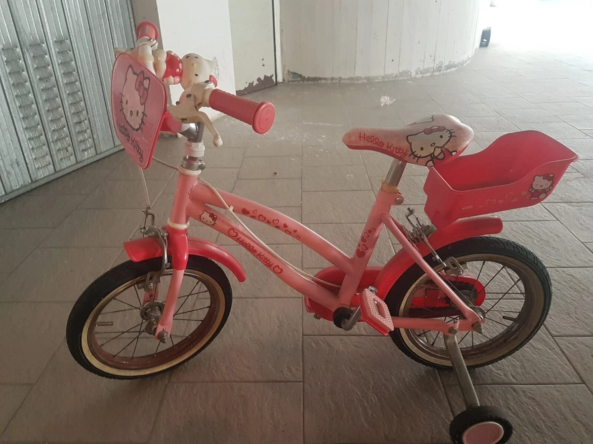 Velo 14 pouces Hello Kitty enfant fille 4/6 ans pas cher 